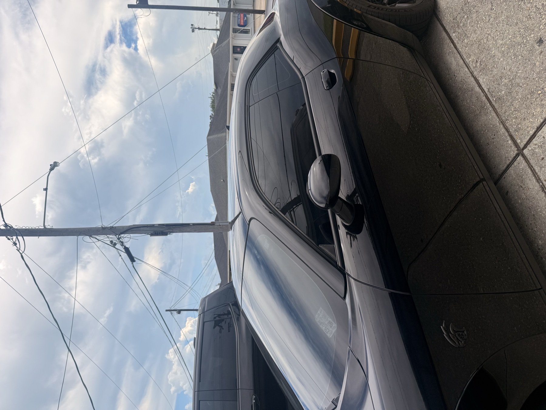 Tinted side glass and rear window, finished front-to-back.